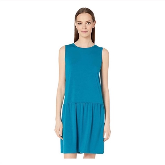 Eileen Fisher • Jasper sleeveless tencel drop waist dress NWT $149 - Picture 2 of 3
